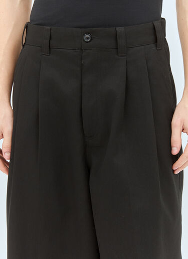 Maison Margiela 抽绳斜纹长裤 黑色 mla0158006