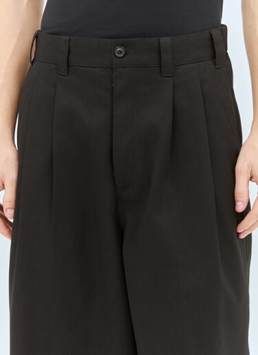 抽绳斜纹长裤 Maison Margiela 抽绳斜纹长裤 黑色 mla0158006
