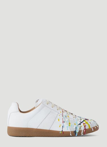 Replica Paint Low-Top Sneakers Maison Margiela Replica Paint Low-Top Sneakers White mla0246045