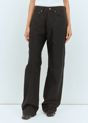 Maison Margiela 直筒涂层牛仔裤 黑色 mla0257003