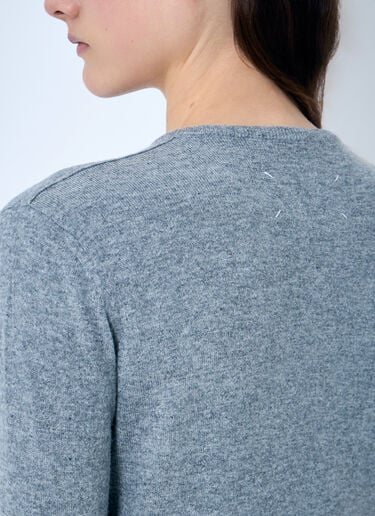 Maison Margiela Wool Cardigan Grey mla0259009