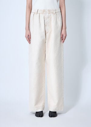 Maison Margiela Wide Leg Pants Beige mla0259010