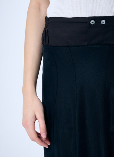 Maison Margiela Satin Midi Skirt Black mla0259011