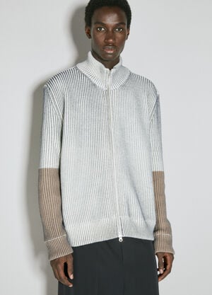 MM6 Maison Margiela 拉链条纹运动衫 灰色 mmm0153003