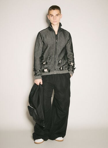 MM6 Maison Margiela Ribbed Wool Cardigan Black mmm0158003