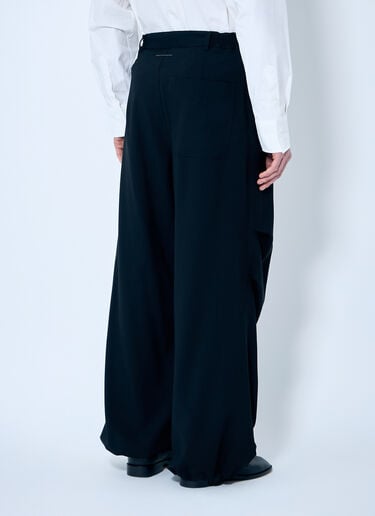 锥形羊毛裤 MM6 Maison Margiela 锥形羊毛裤 黑色 mmm0159007