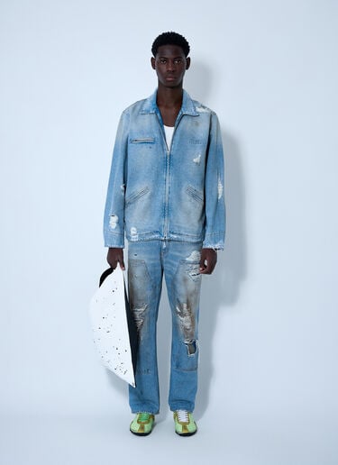 MM6 Maison Margiela デニムディストレス加工ジャケット ブルー mmm0160001