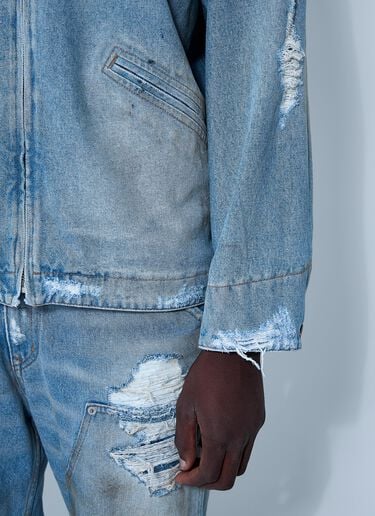 MM6 Maison Margiela デニムディストレス加工ジャケット ブルー mmm0160001