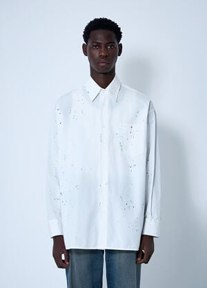 MM6 Maison Margiela Paint Residue Shirt White mmm0160002