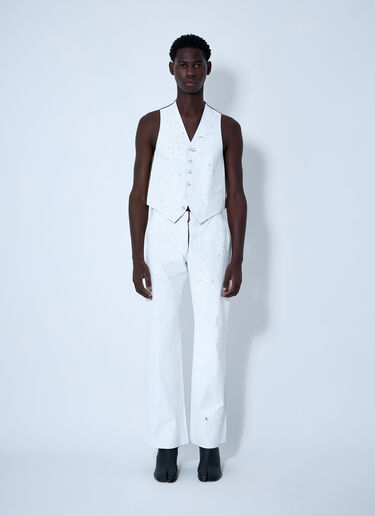 MM6 Maison Margiela 하프 페인트 베스트  화이트 mmm0160003