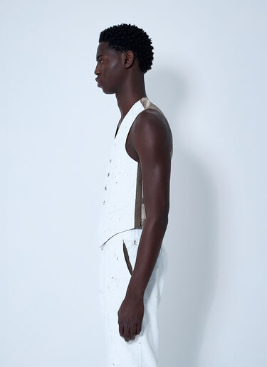 MM6 Maison Margiela 하프 페인트 베스트  화이트 mmm0160003