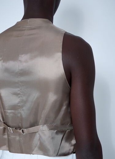 MM6 Maison Margiela 하프 페인트 베스트  화이트 mmm0160003