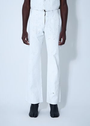 MM6 Maison Margiela Painted Pants White mmm0160004