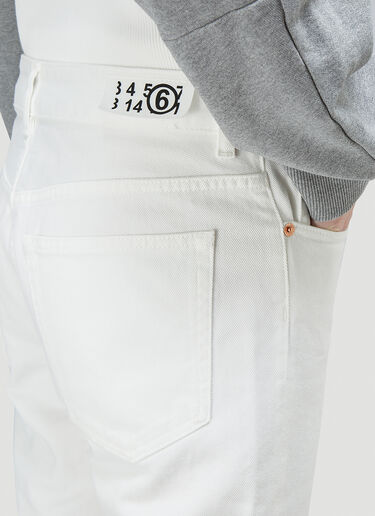Straight-Leg Jeans MM6 Maison Margiela Straight-Leg Jeans White mmm0244008