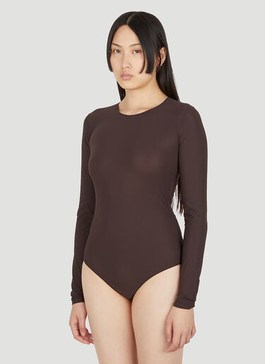 메쉬 보디수트 MM6 Maison Margiela 메쉬 보디수트 브라운 mmm0249021
