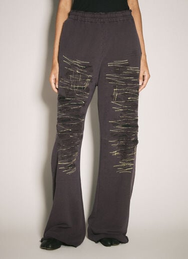 Distressed Track Pants MM6 Maison Margiela Distressed Track Pants Purple mmm0258003