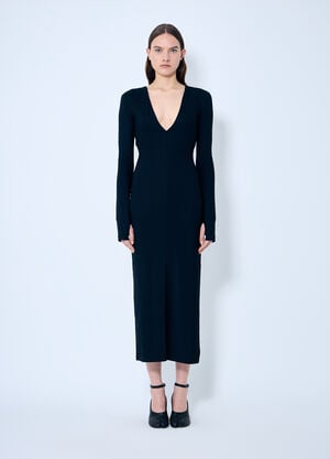 MM6 Maison Margiela 깊은 V 넥 원피스  블랙 mmm0259002