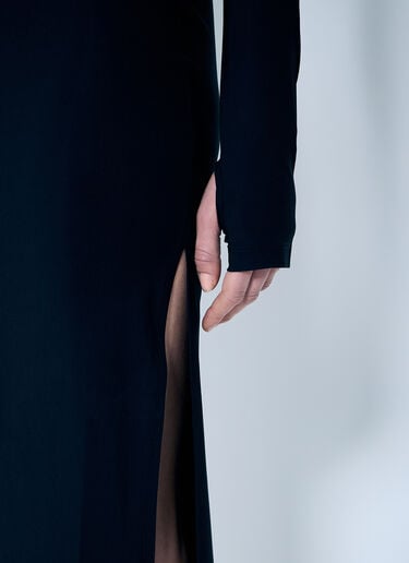 Deep V Neck Dress MM6 Maison Margiela Deep V Neck Dress Black mmm0259002