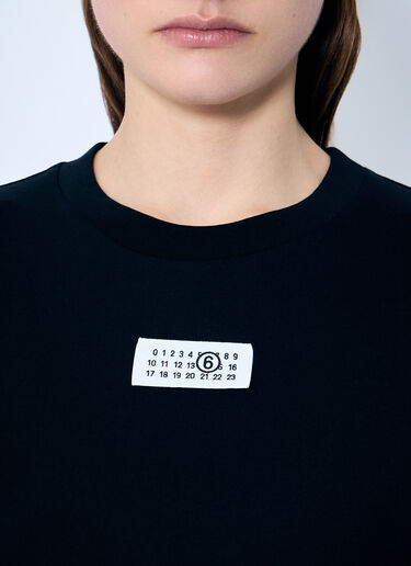 로고 패치 티셔츠 MM6 Maison Margiela 로고 패치 티셔츠 블랙 mmm0259005