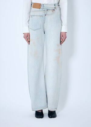 MM6 Maison Margiela 백-투-프론트 진 블루 mmm0259011