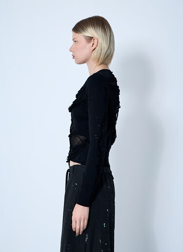 디스트레스트 스웨터 MM6 Maison Margiela 디스트레스트 스웨터 블랙 mmm0260002