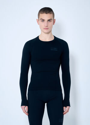 MM6 Maison Margiela x Salomon Textured Long-Sleeved Top Black mms0159007