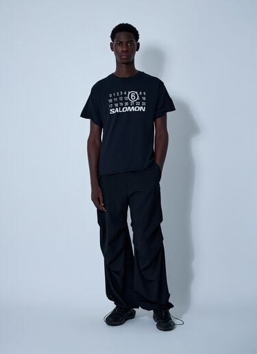 ロゴモチーフTシャツ MM6 Maison Margiela x Salomon ロゴモチーフTシャツ ブラック mms0161004