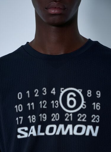 ロゴモチーフTシャツ MM6 Maison Margiela x Salomon ロゴモチーフTシャツ ブラック mms0161004