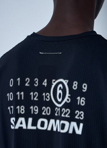 ロゴモチーフTシャツ MM6 Maison Margiela x Salomon ロゴモチーフTシャツ ブラック mms0161004