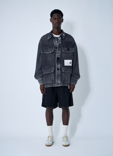 Ameteur Sewn Miltary Shirt Maison Mihara Yasuhiro Ameteur Sewn Miltary Shirt Black mmy0160001