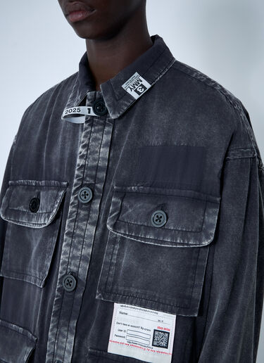 Ameteur Sewn Miltary Shirt Maison Mihara Yasuhiro Ameteur Sewn Miltary Shirt Black mmy0160001