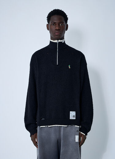 Distressed Sweater Maison Mihara Yasuhiro Distressed Sweater Black mmy0160011