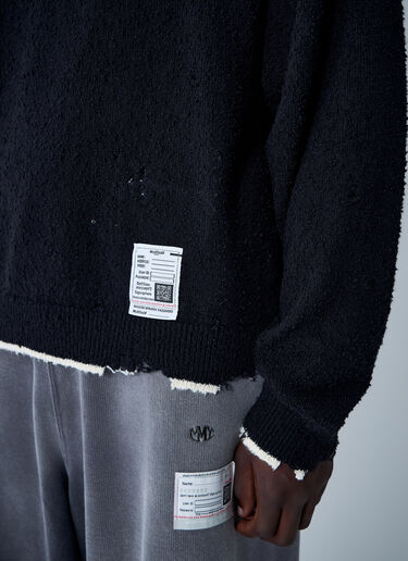 Distressed Sweater Maison Mihara Yasuhiro Distressed Sweater Black mmy0160011