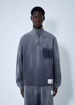 Maison Mihara Yasuhiro Zip-Up Sweateshirt Black mmy0160015