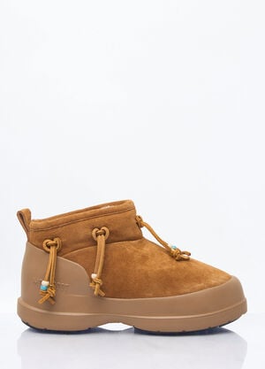 Moon Boot Luna Low Beads Suede Boots Brown mnb0260004