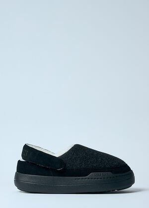 Moon Boot Park Clog Felt Mules Black mnb0260008