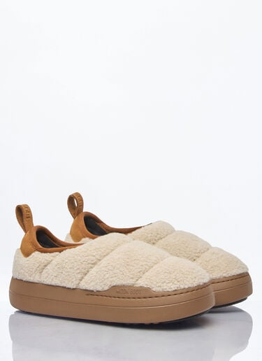 Moon Boot Park Puffer Fleece Slip-On Shoes Beige mnb0260009