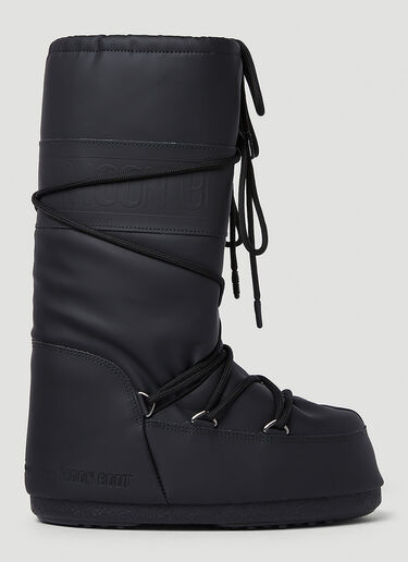 아이콘 고무 스노우 부츠 Moon Boot 아이콘 고무 스노우 부츠 블랙 mnb0350004