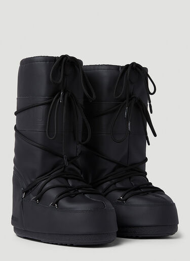 아이콘 고무 스노우 부츠 Moon Boot 아이콘 고무 스노우 부츠 블랙 mnb0350004