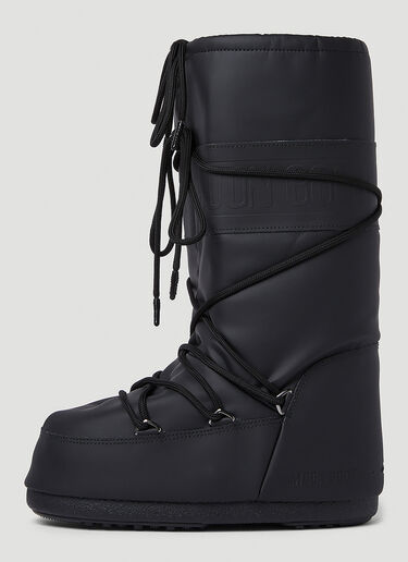 아이콘 고무 스노우 부츠 Moon Boot 아이콘 고무 스노우 부츠 블랙 mnb0350004