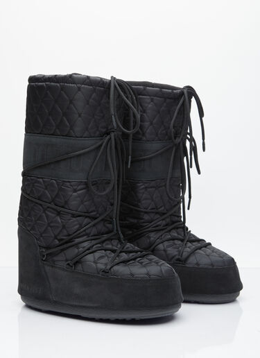 아이콘 퀼팅 마감 부츠 Moon Boot 아이콘 퀼팅 마감 부츠 블랙 mnb0355001