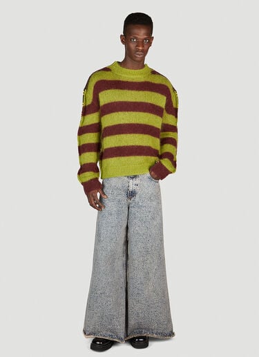 Marni Double Stripe Sweater Green mni0153006