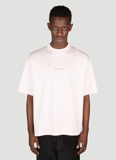 Marni 로고 프린트 티셔츠 핑크 mni0153008