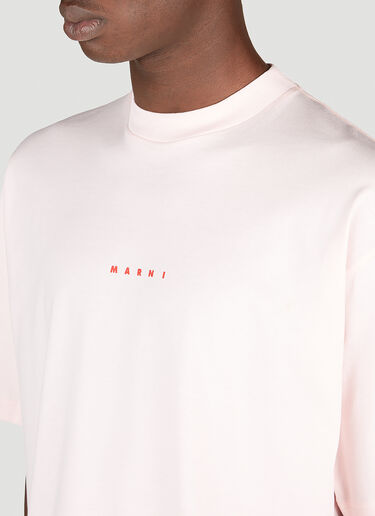 Marni 로고 프린트 티셔츠 핑크 mni0153008