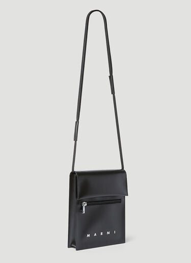 Marni 신발끈 스트랩 크로스바디 백  블랙 mni0155021