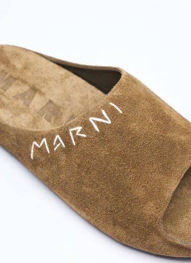 Marni Fussbett Slides Khaki mni0157009