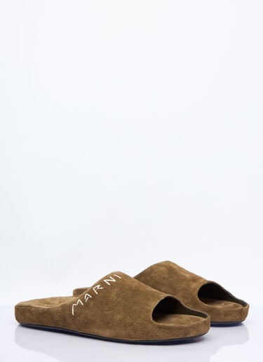 Marni Fussbett Slides Khaki mni0157009