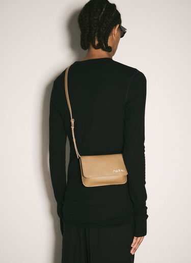 Marni Mending Leather Shoulder Bag Marni Marni Mending Leather Shoulder Bag Brown mni0157015