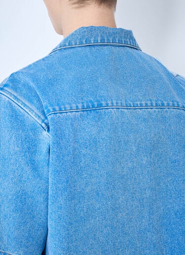 Denim Shirt With Flower Motif Marni Denim Shirt With Flower Motif Blue mni0159001