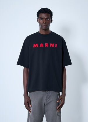 Marni Logo Motif T-Shirt Black mni0160003